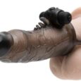 Black Cock Sleeve With Vibrator