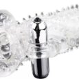 Crystal Penis Sleeve with Vibrator for Men