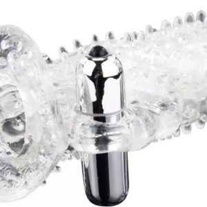 Crystal Penis Sleeve With Vibrator