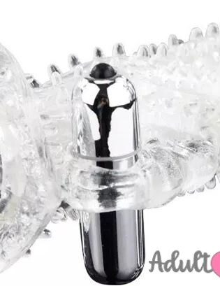 Crystal Penis Sleeve With Vibrator
