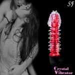 Crystal Based Vibrator in Red for Women