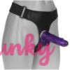 Jelly Purple Strap On Penis Dildo Full Solid