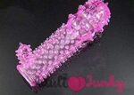 Spike Condom Pink Penis Sleeve With Extra Dotted
