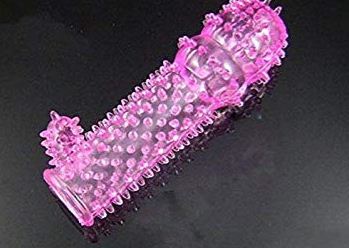 Spike Condom Pink Penis Sleeve With Extra Dotted
