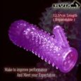 Spike Condom Purple Penis Sleeve With Extra Dotted