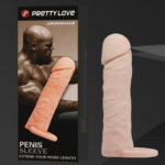 Pretty love penis sleeve flesh colour with attached Ring