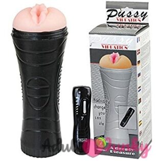 Vibrator Masturbation Cup For Men | pussy 7 speed masturbation cup | www.adultjunky.com