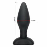 Black Silicone Anal Butt Plug Mini