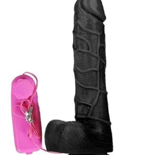 Black Dildo Soft With Head Rotated