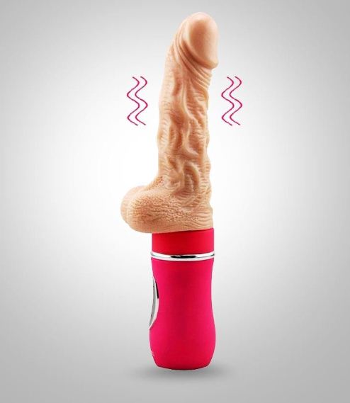 Ailighter Automatic Telescopic Dildo Heating Vibrating pumping Sex Machine for Women