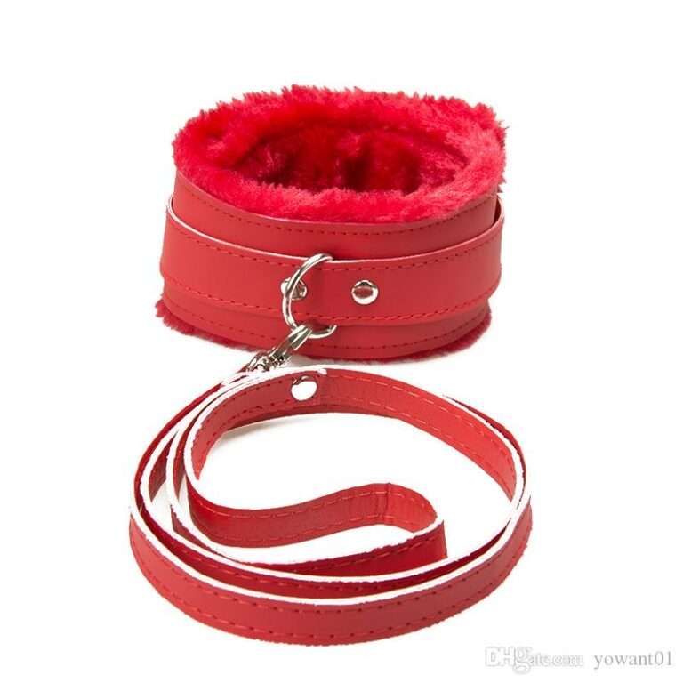 Neck Collar and Leash Red BDSM Sex Toys India