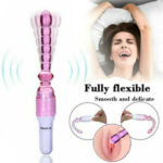 Waterproof Jelly Anal Butt Plug G Spot Massager Dildo Beads Vibrator for Unisex