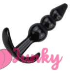 Black Beaded Anal Butt Plug Anal Sex Toys For Couple