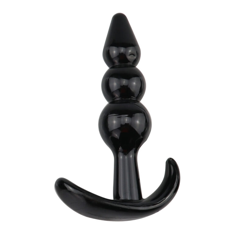 Black Beaded Anal Butt Plug Anal Sex Toys For Couple