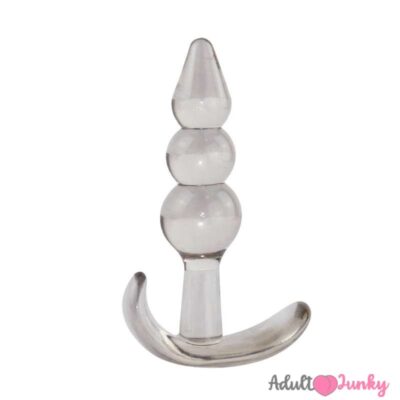 Crystal Clear Soft Silicone Jelly Beaded Anal Butt Plug For Beginner's