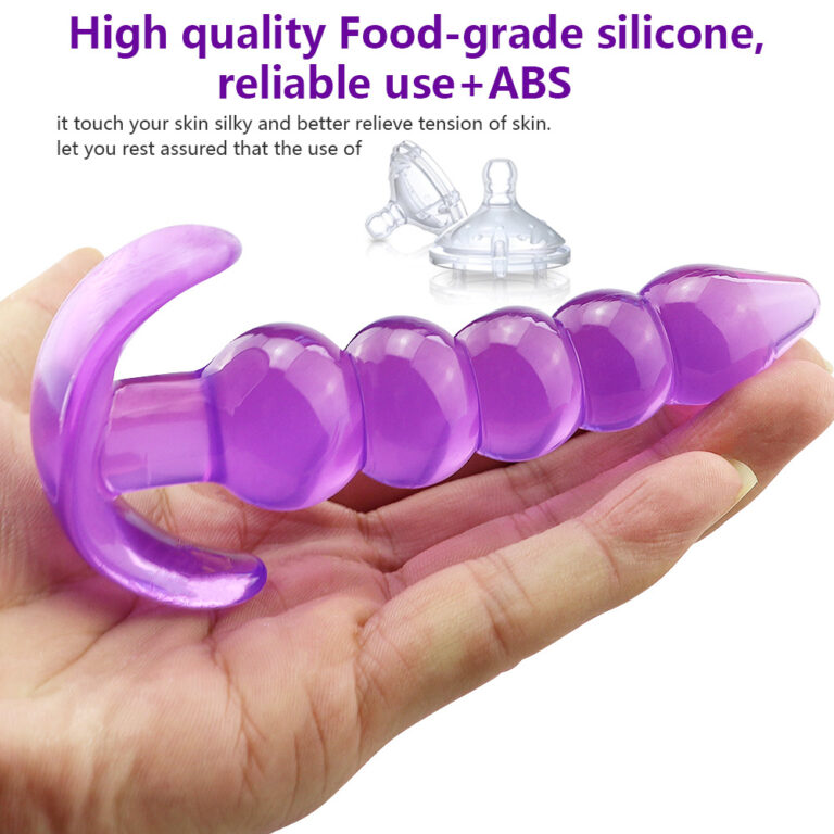 High Quality Purple Soft Medical Silicone Jell Beaded Anal Sex Toys India