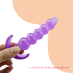 Purple Crystal Jelly Anal Plug Beads Erotic Sex toy for Men & Women