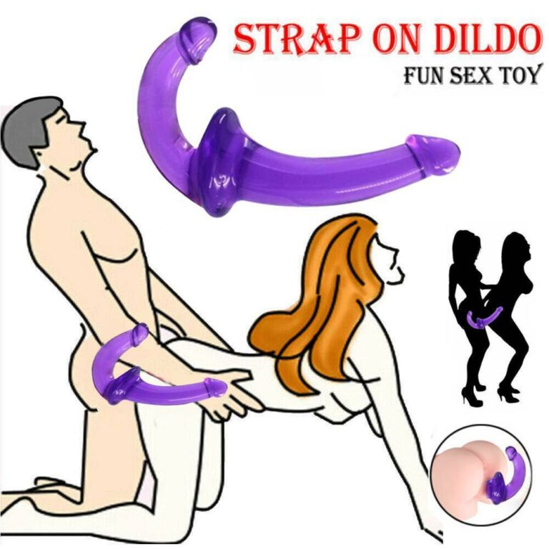 Strapless Penis dildo Double Head Realistic Jelly Dick For Women Sex Toys India