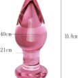 Pyrex Pink Glass Anal Butt Plug Sex Toy for Women Men Gay