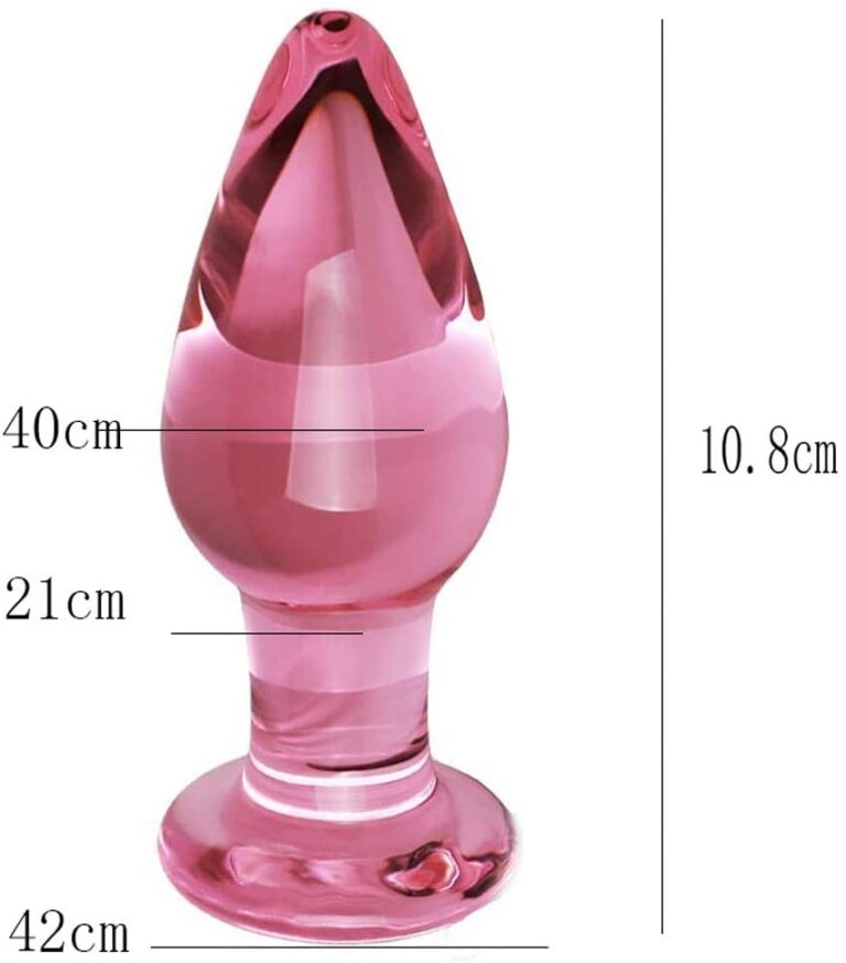 Beaded Pink Crystal Glass Anal Butt Plug For Women Sex Toys India