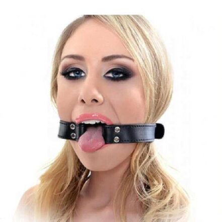 Black Steel Ring Gag  bondage device