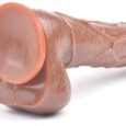 7 Inch Realistic Brown Penis Vibrating Dildo