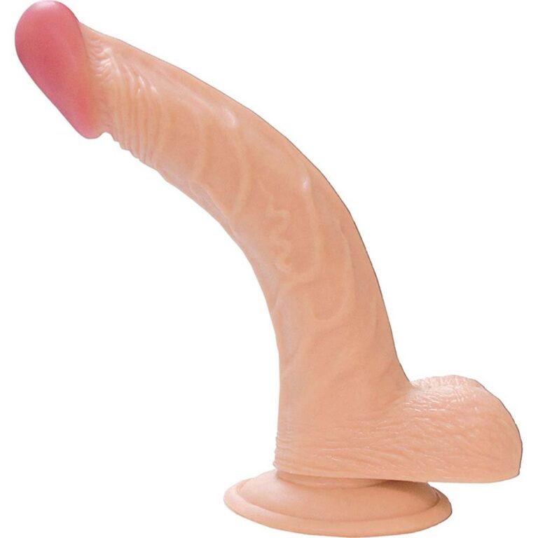 Buy Online RealSkin All American Whopper, 8 Inch Dong with Balls and Suction Mount Base, Natural Flesh