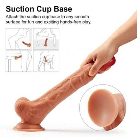 12 Inches Big Size Mega Girthy Ultra Silicone Realistic Dildo