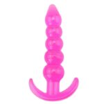 5 Beaded Anal Buttplug Combo Pink And Purple (2 Pieces)