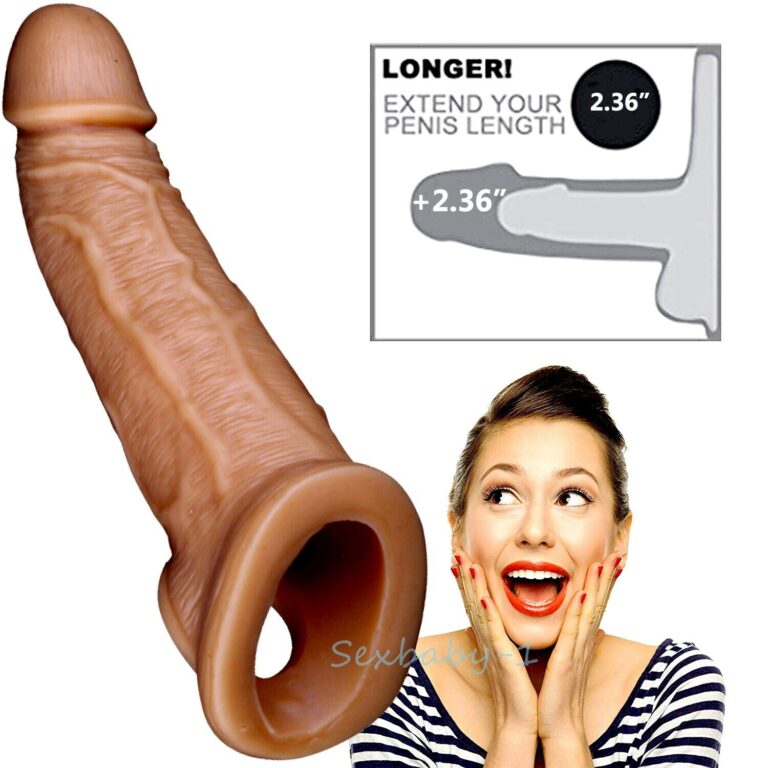 8 Inches Choco Brown Penis Extender Sleeve For Men Sex Toys India