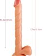 Slim and Huge Length 12 Inches Penis Dildo For Skin