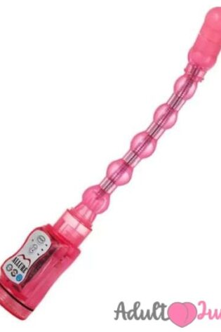 12 modes vibration waterproof Long anal beads sex toy for anal G-spot vibrator Pink