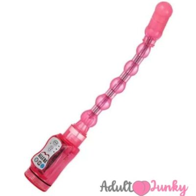 12 modes vibration waterproof Long anal beads sex toy for anal G-spot vibrator Pink