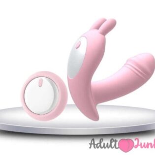Wearable Panty Style Rechargeable Butterfly Vibrator with Wireless Remote Penis Dildo | Pink