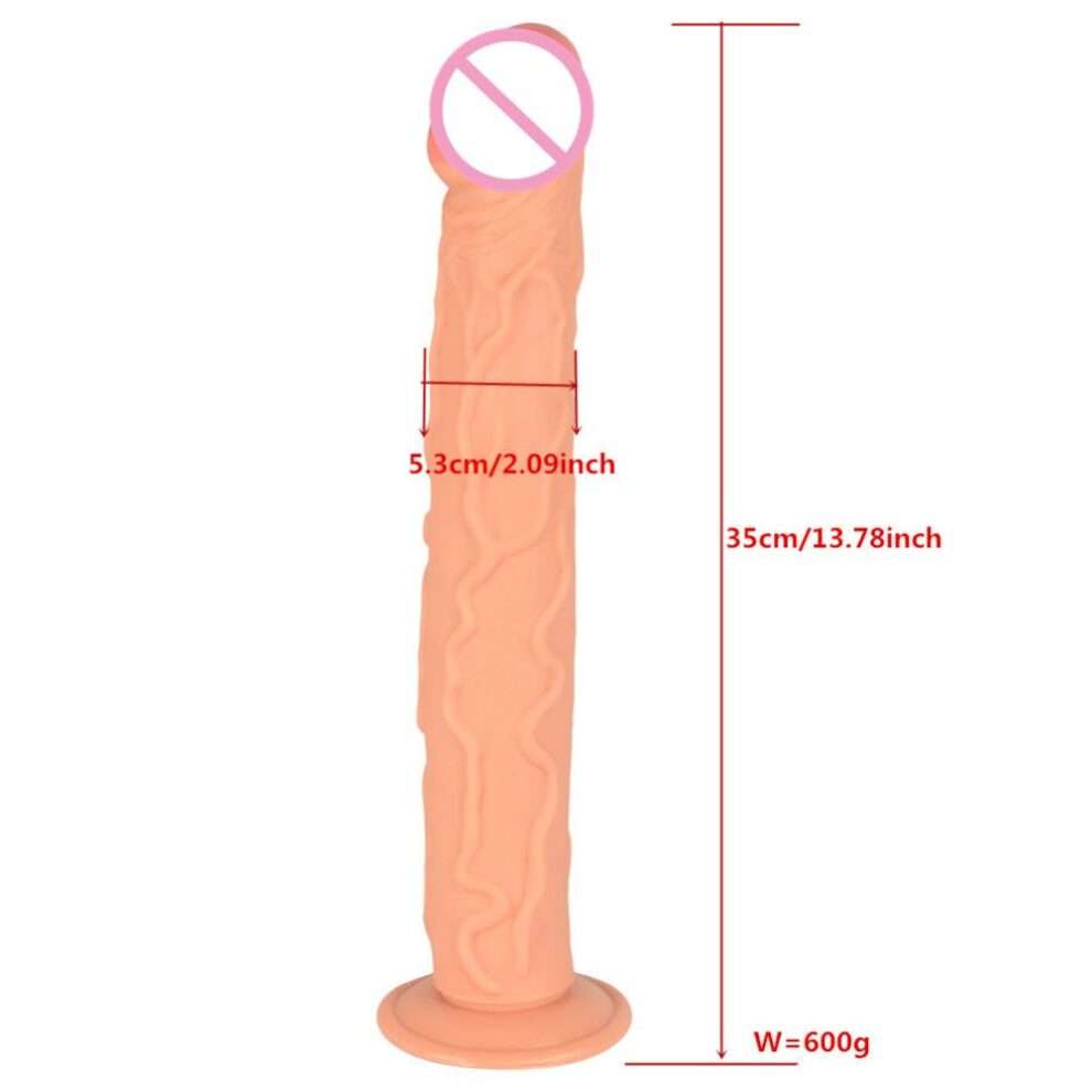 14 Inches Big Size Penis Dildo For Women | Flesh - Image 5