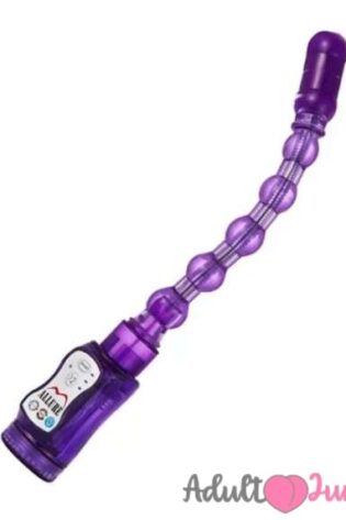 12 modes vibration Long anal beads sex toy for anal G-spot vibrator Purple