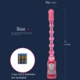 12 modes vibration waterproof Long anal beads sex toy for anal G-spot vibrator Pink