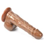Chocolate Brown Penis Dildo With Suction Cup Solid Dildo
