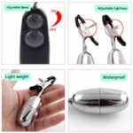 High Speed Remote Electric Nipple Clamps Vibrator Bullet Egg For Women