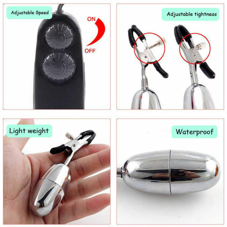 Sale Online sex toys G-spot New Electric Shock Nipple Vibrator Vibrating Nipple Clamps Breast Massager