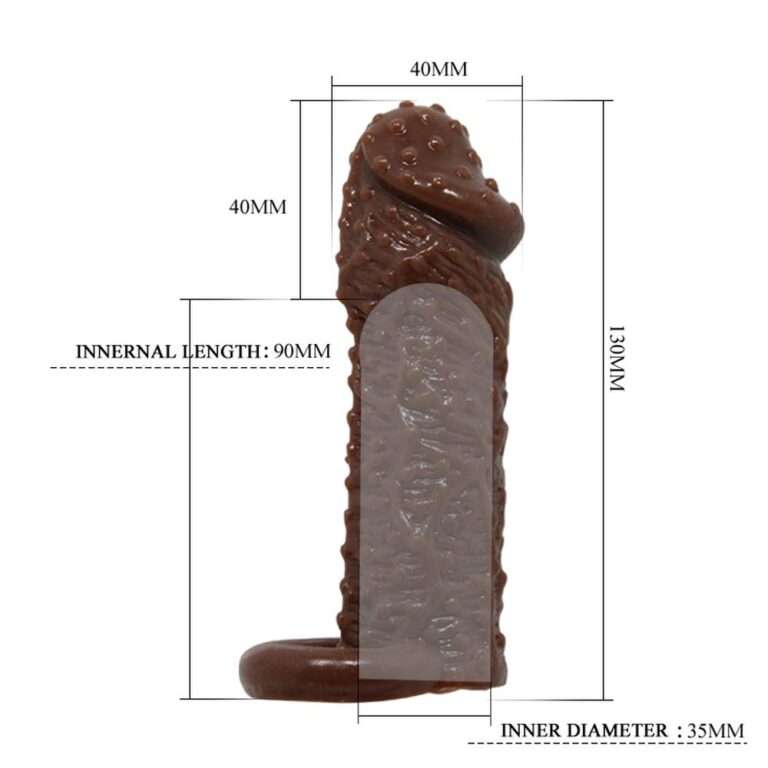 Cheap Price Cocolate Brown Penis Sleeve For Male Sex Toys India