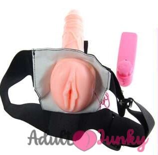 Strap On Pussy With Vibrating Dildo For Men