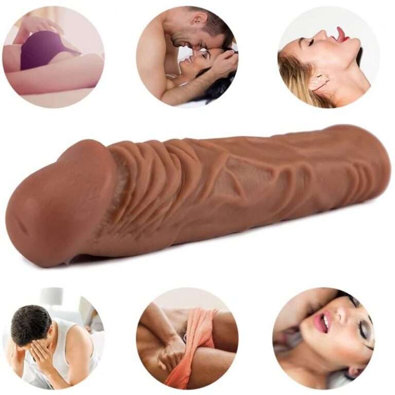 9 Inches Chocolate Penis Sleeve For Men Sex Toys India