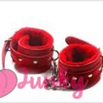 Whips Flogger With Hand Cuff Red Colour