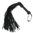 1st Grade Premium Leather Whip Horse Restraint Role Play Flogger -Black