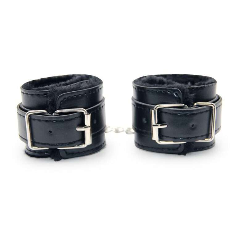 Hand Cuffs Black Pure Leather