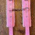Faux Leather Handcuff -Pink