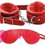 Handcuff With Blind Folder Red Colur