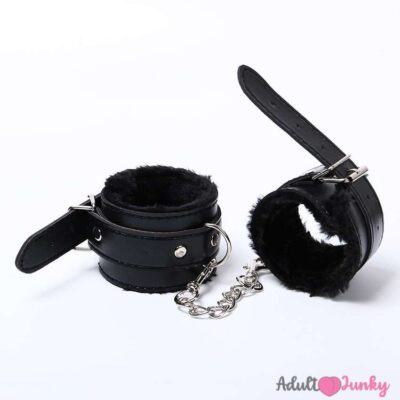 PU Leather Black Handcuffs India