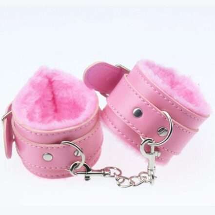 Faux Leather Handcuff -Pink